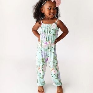 NWT Posh Peanut Erin Smocked jumpsuit size 10 Brand new sold out